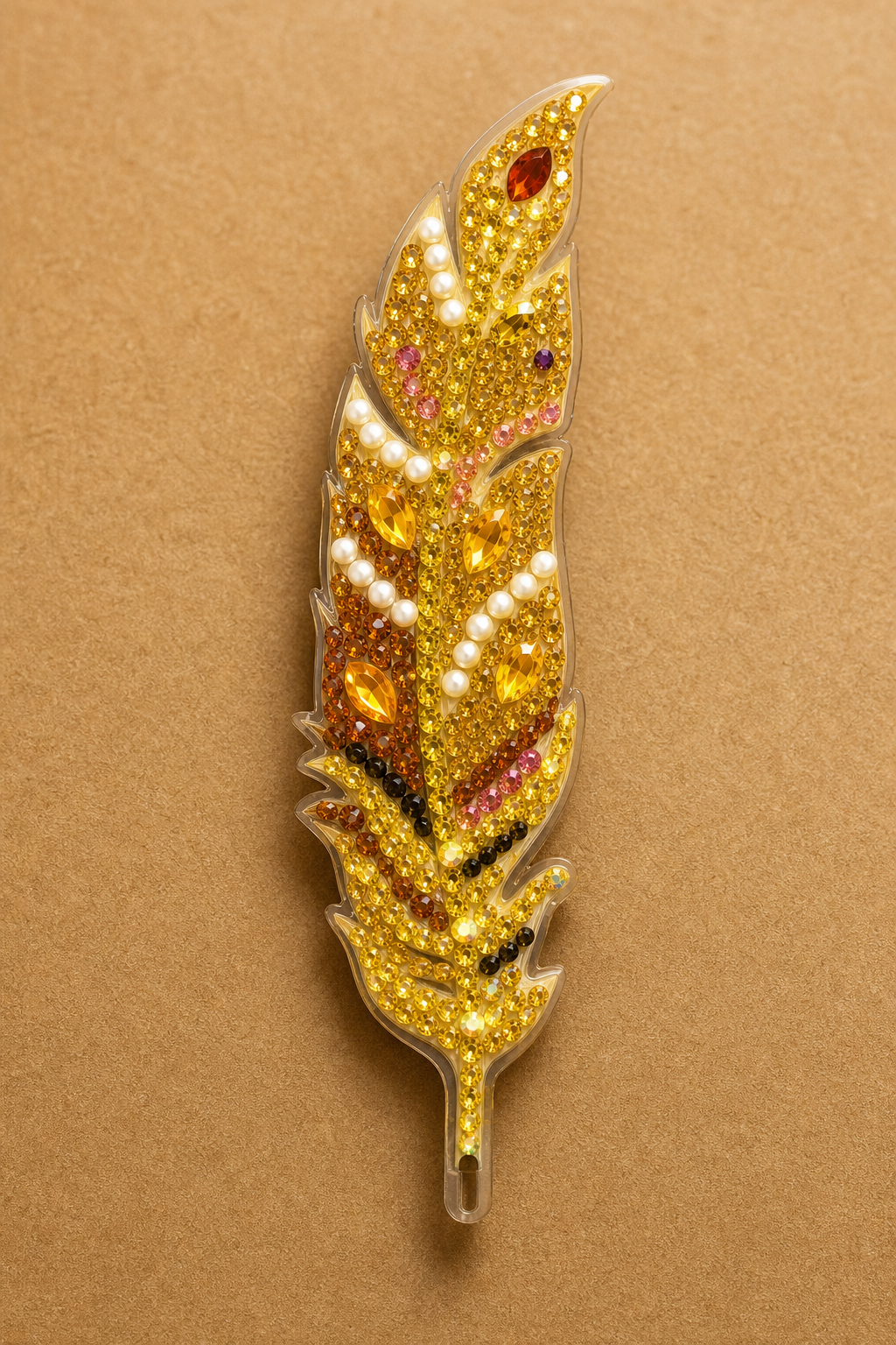 Golden Feather Charm
