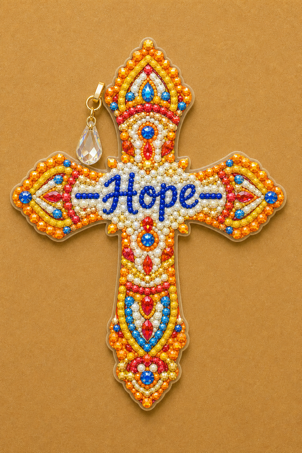 Hope Cross Keychain