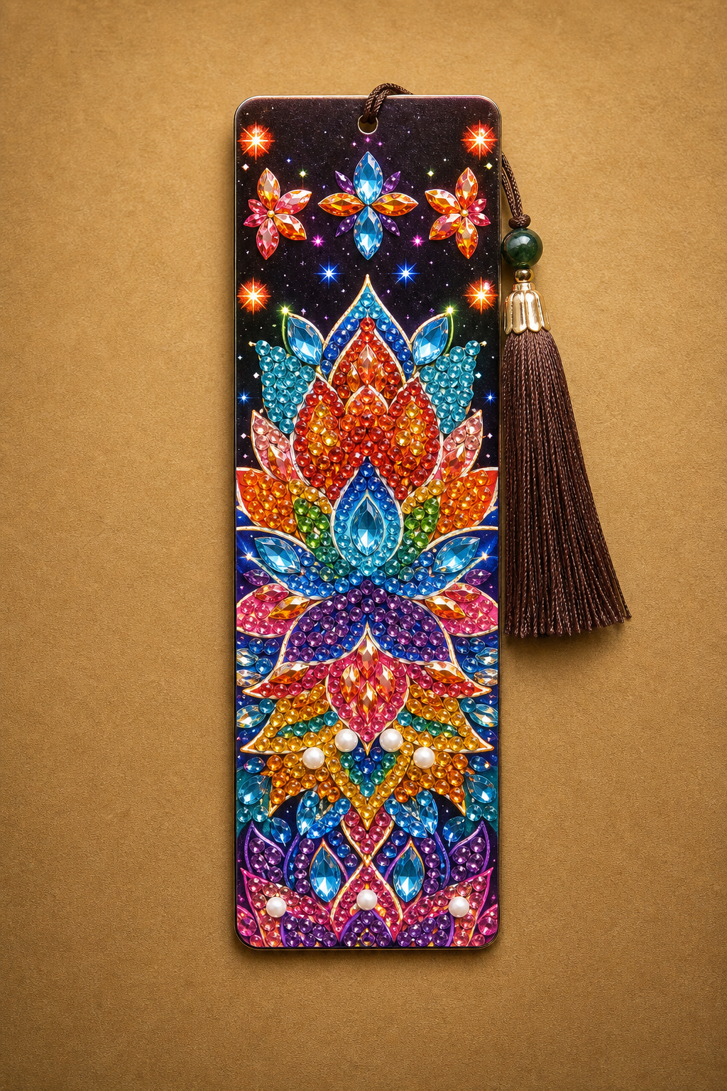 Lotus tassel bookmark diamond art