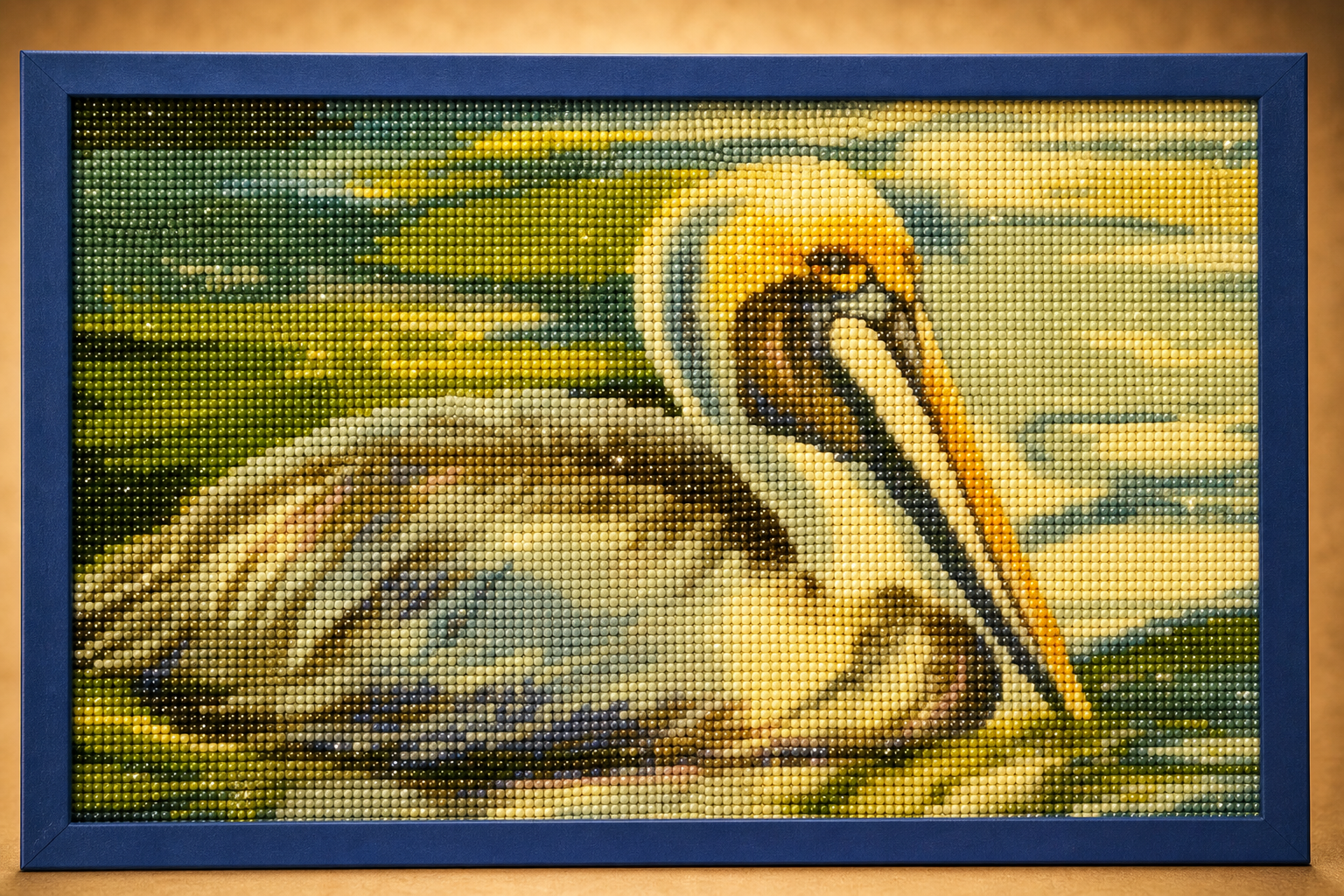 Pelican shoreline diamond art
